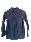 Chemise In Extenso bleu marine motif losanges