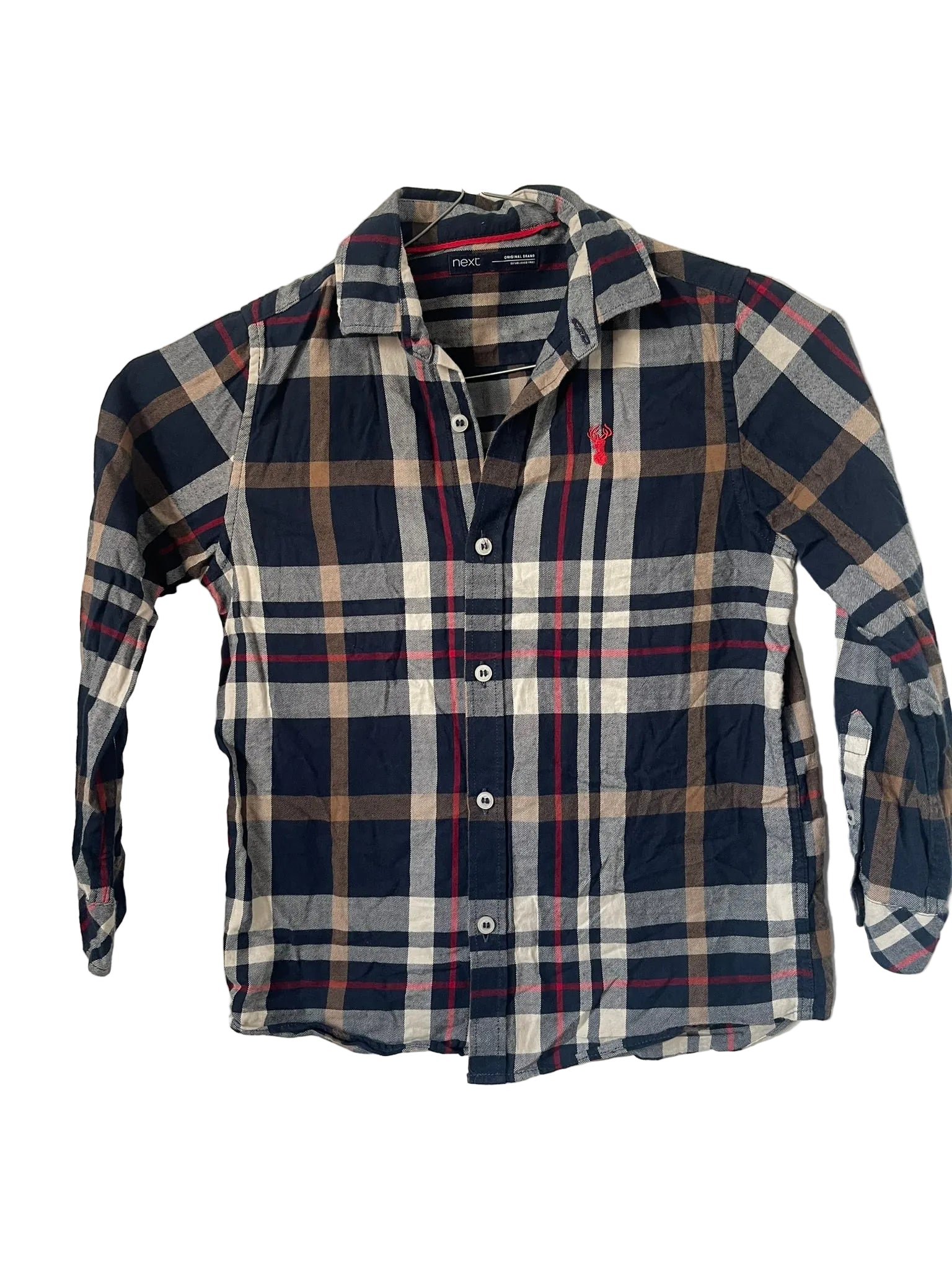 Chemise à carreaux Next garçon – Marine, rouge, camel
