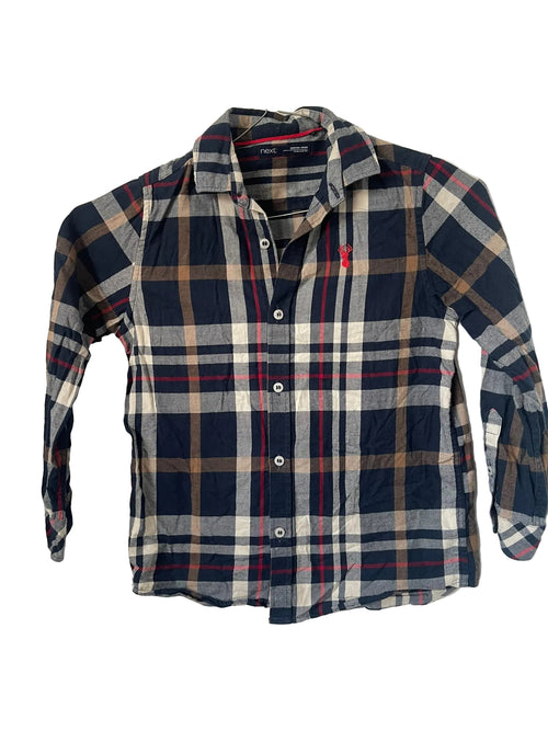Chemise à carreaux Next garçon – Marine, rouge, camel