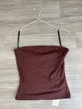 Top bandeau marron taille M