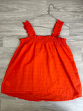 Top orange smocké à bretelles froncées 3 XL