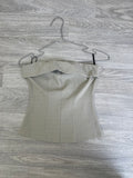 Bustier corset beige structuré sans bretelles