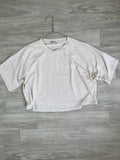 T-shirt beige oversize citation