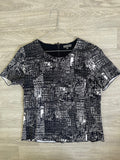 Top graphique noir et blanc - Taille M