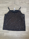 Top cami pailleté noir - Neuf avec étiquette