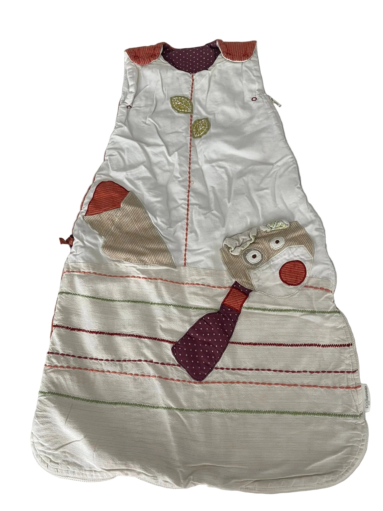 Gigoteuse bébé Babynaum – Blanc renard et feuilles