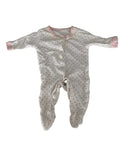 Grenouillère bébé coton cœurs roses – Blanc