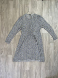 Robe courte imprimé fleurs bleu marine et beige