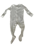 Grenouillère bébé velours – Blanc uni