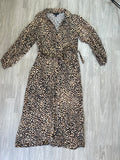 Robe chemise imprimé léopard beige et noir Taille M