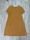 Robe ajustée camel à coutures structurées
