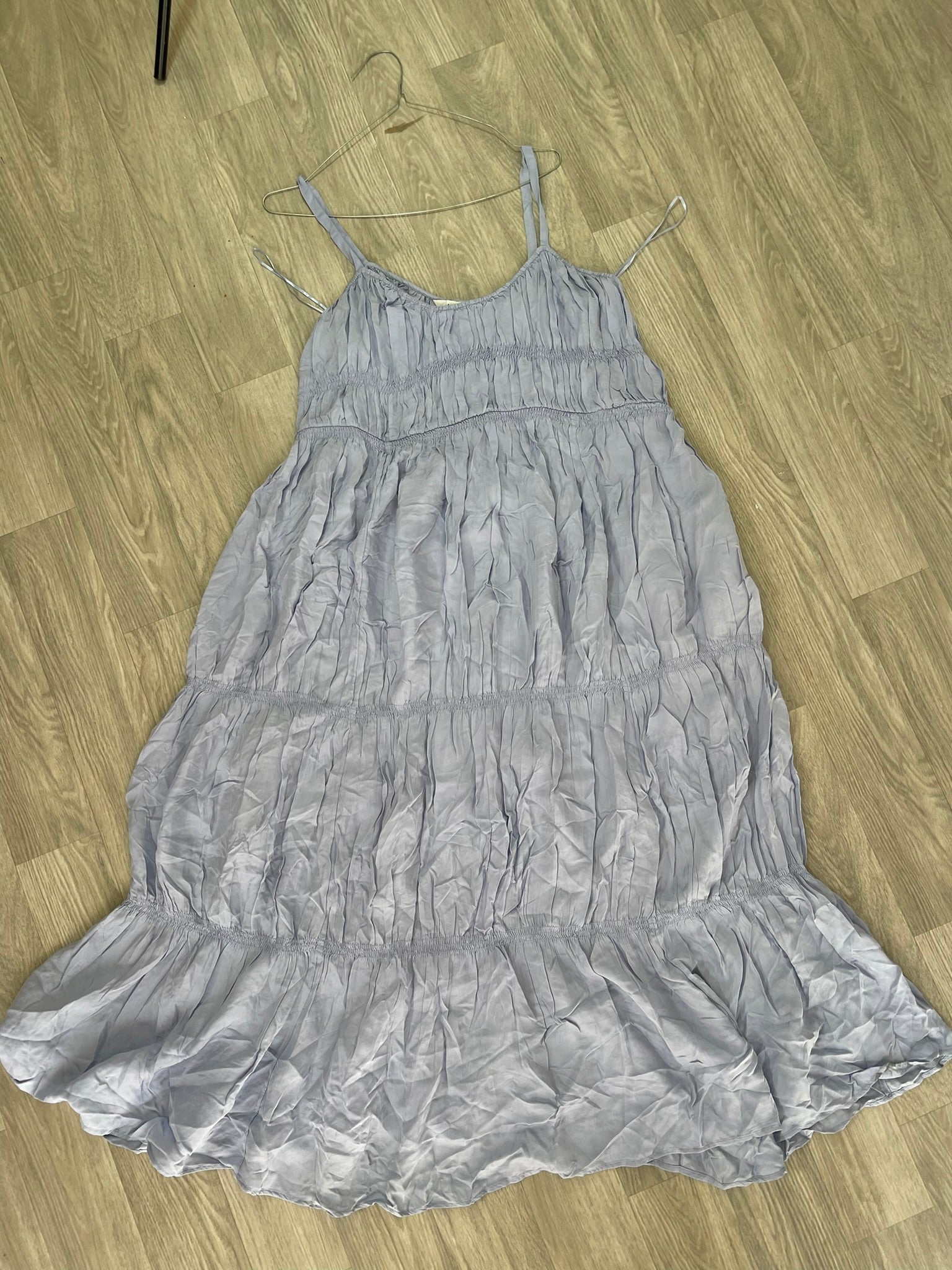 Robe cami plissée gris lilas