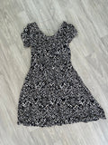 Robe portefeuille imprimé léopard noir et blanc