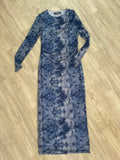 Robe longue bleue effet tie-dye, manches longues - Primark