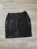 Jupe mini noire à sequins