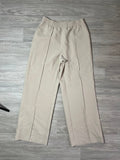 Pantalon large taupe taille élastique