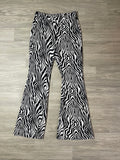 Pantalon évasé imprimé zèbre