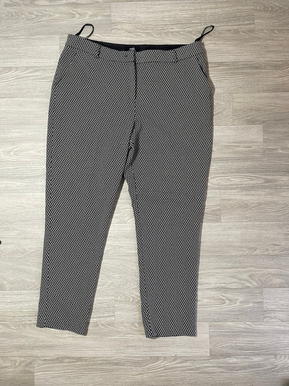 Pantalon pied-de-poule noir et blanc Wallis