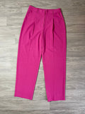 Pantalon fuchsia cheville zippée