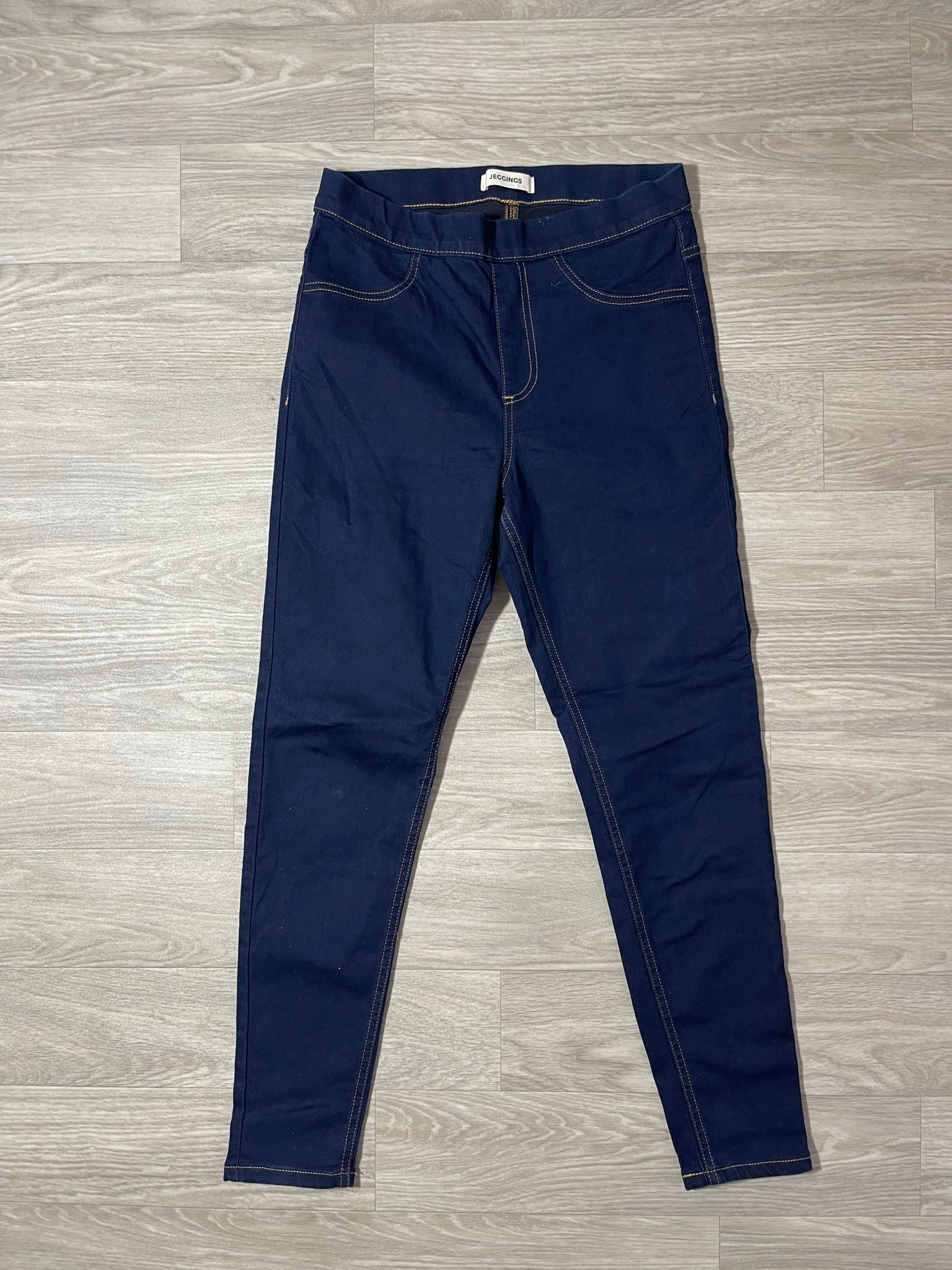 Jean jegging bleu marine taille élastique