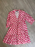 Robe imprimé graphique rose Amy & Clo Paris