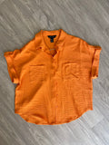 Chemise orange texturée New Look