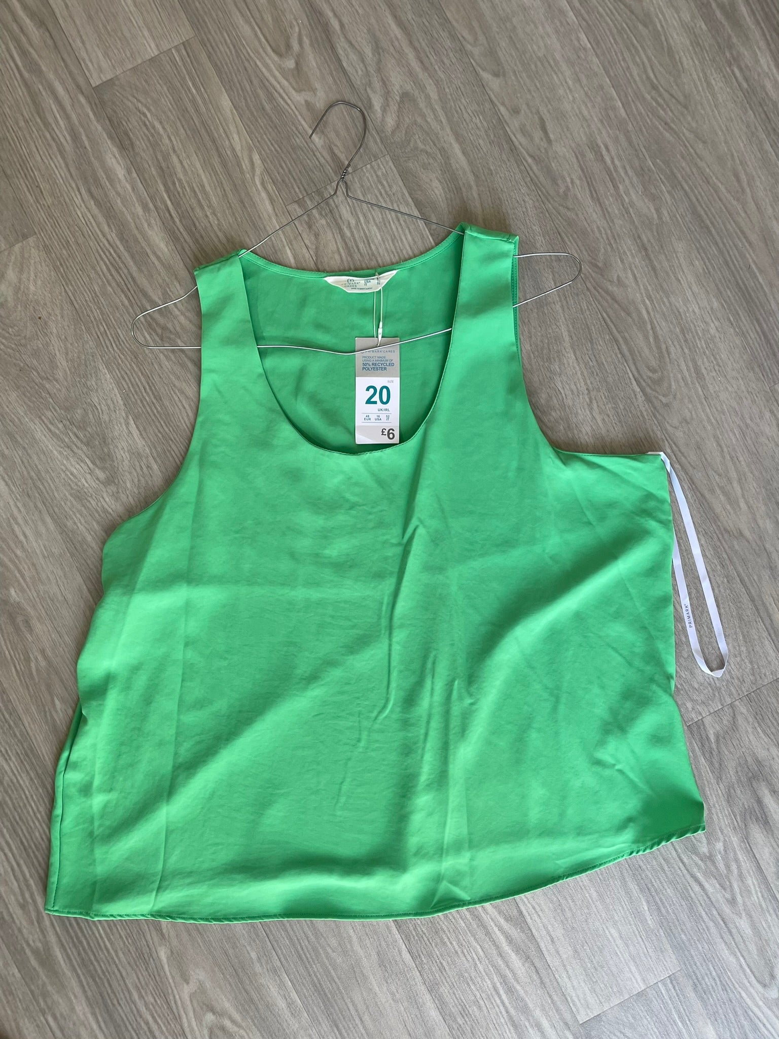 Débardeur satiné vert menthe Primark