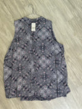 Blouse sans manches imprimé bandana marine
