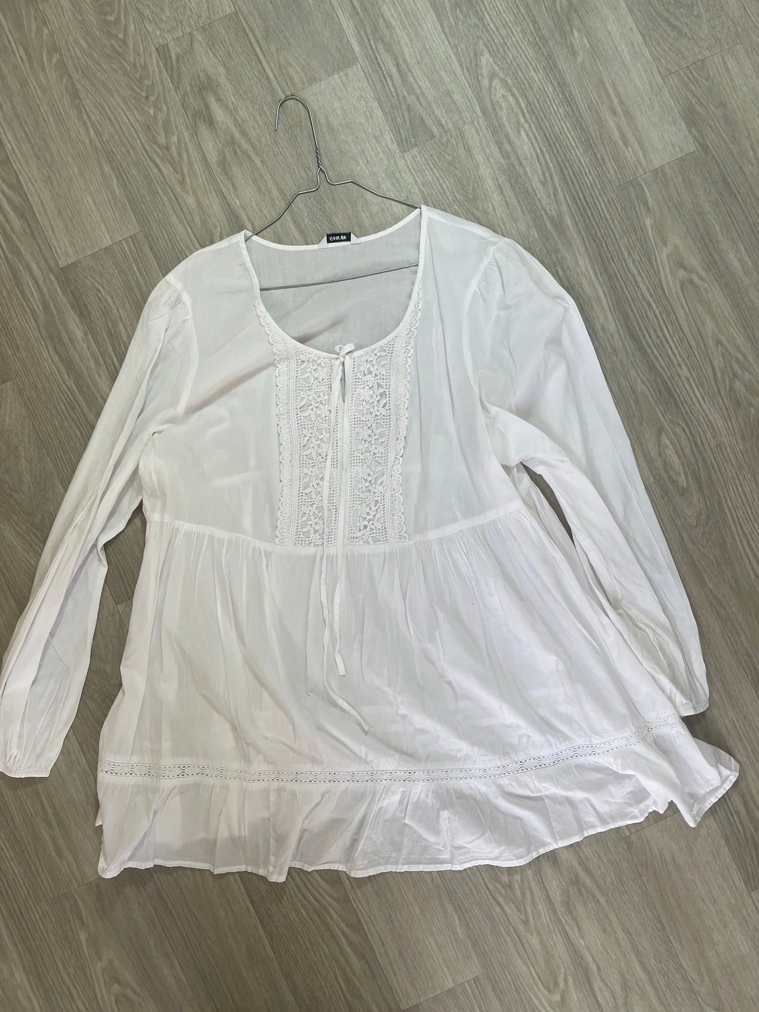 Blouse blanche bohème dentelle