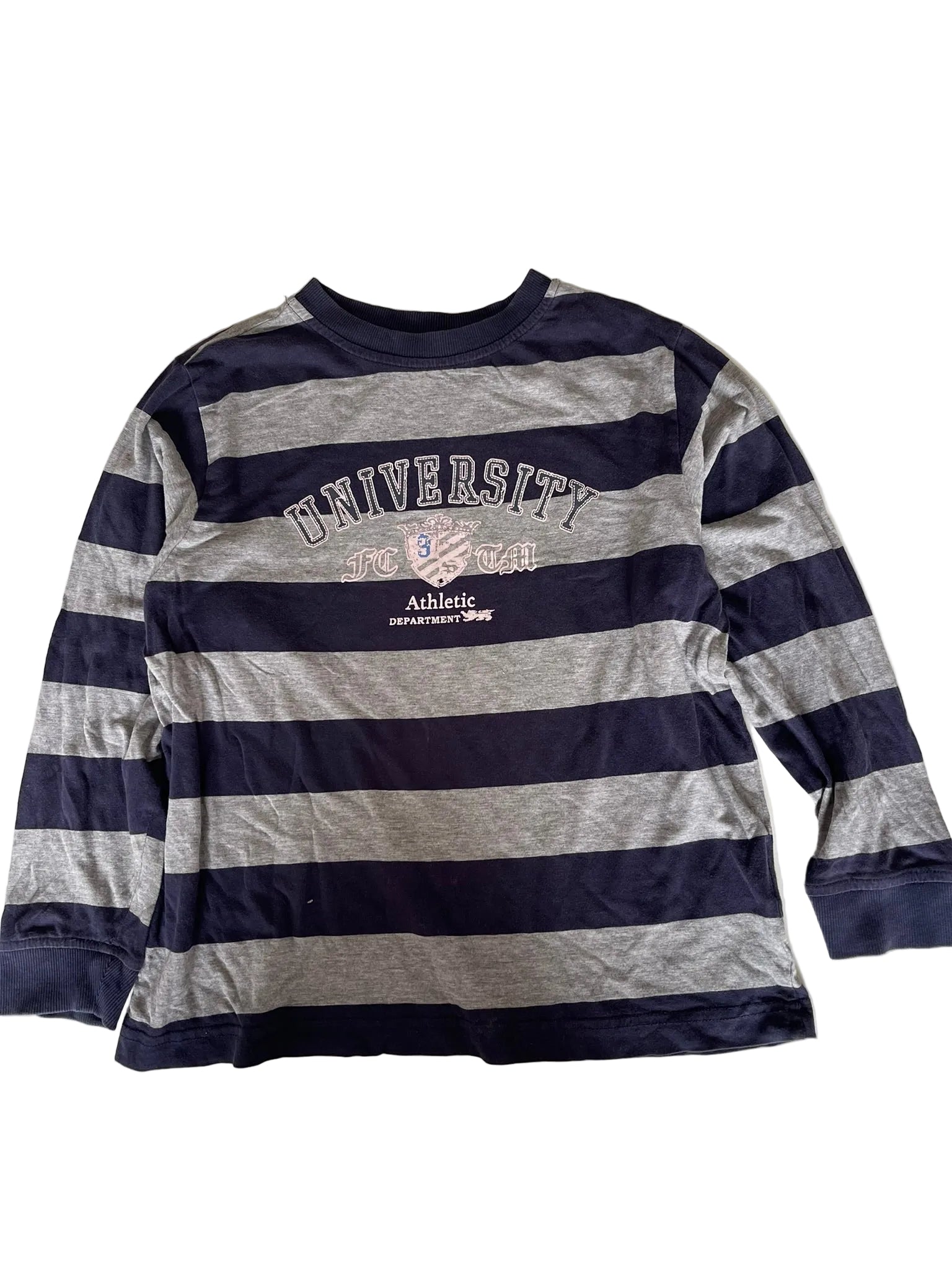 T-shirt manches longues garçon « University Athletic » – Bleu marine