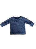 T-shirt manches longues bébé velours côtelé – Bleu ardoise
