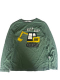 T-shirt manches longues garçon – Vert kaki pelleteuse
