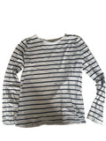 T-shirt marinière manches longues enfant – Blanc & marine
