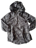 Coupe-vent à capuche imprimé nuages enfant – Gris