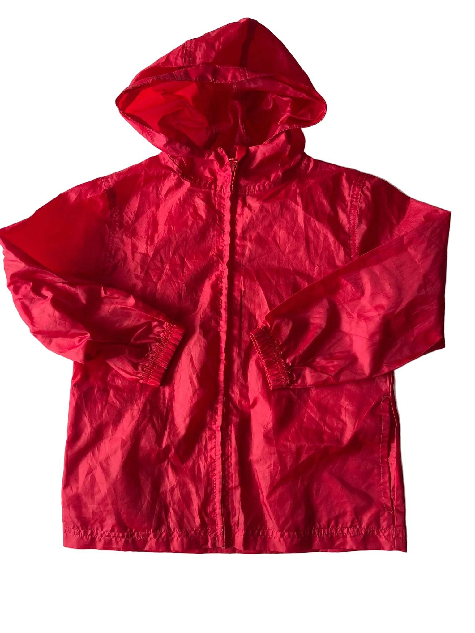 Coupe-vent à capuche enfant – Rouge vif