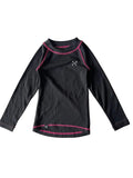 Sous-maillot thermique enfant – Noir coutures roses