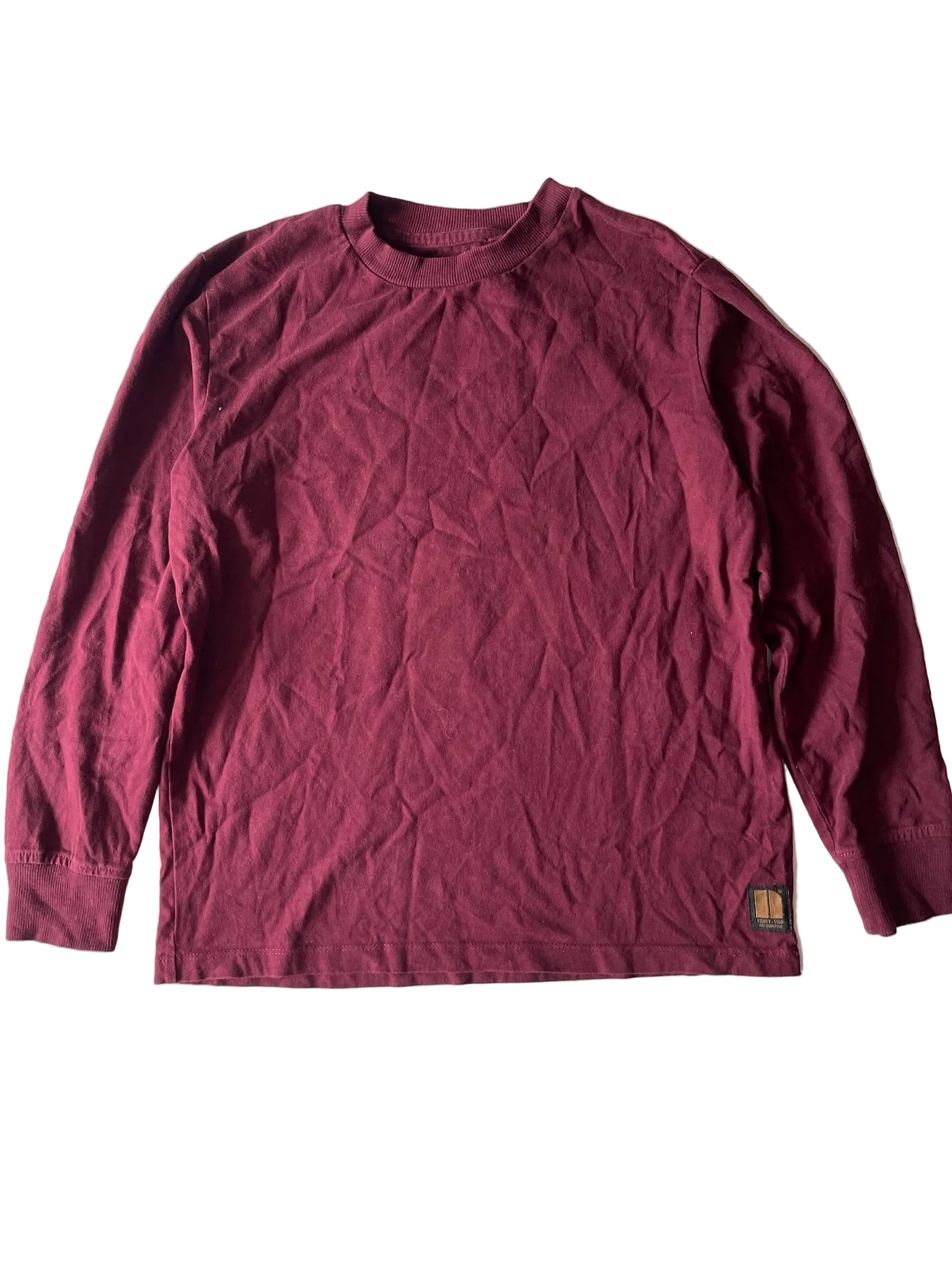 T-shirt manches longues enfant – Bordeaux uni