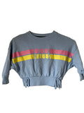 Sweat crop Jack Wills fille – Bleu ciel rayures