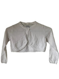 Boléro cardigan fille – Blanc avec strass