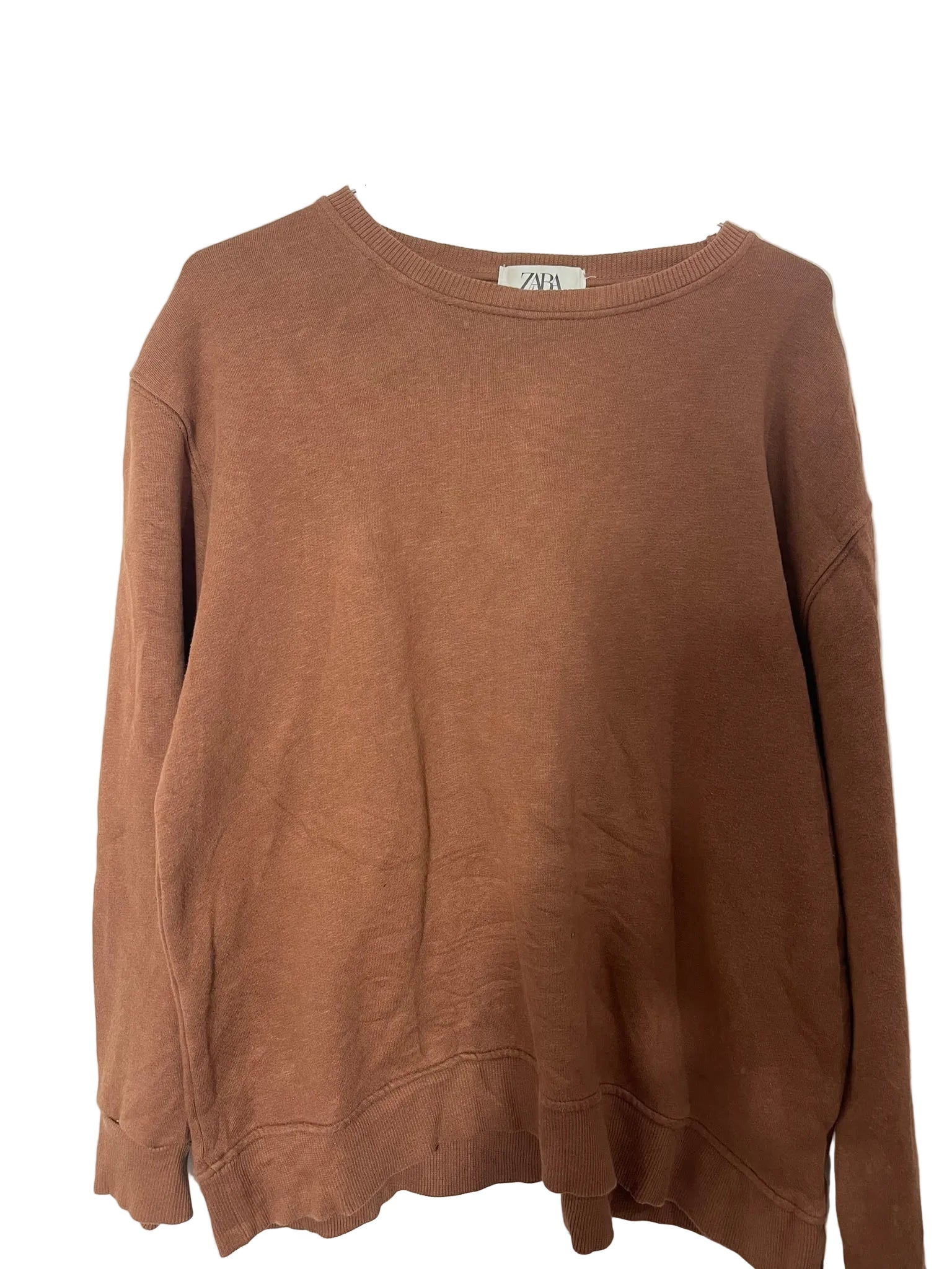 Sweat Zara col rond femme/ado – Brun caramel