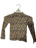 Sous-pull col roulé enfant – Léopard beige & noir