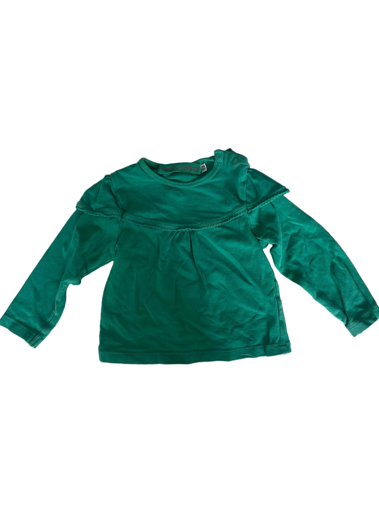 T-shirt manches longues bébé – Vert émeraude