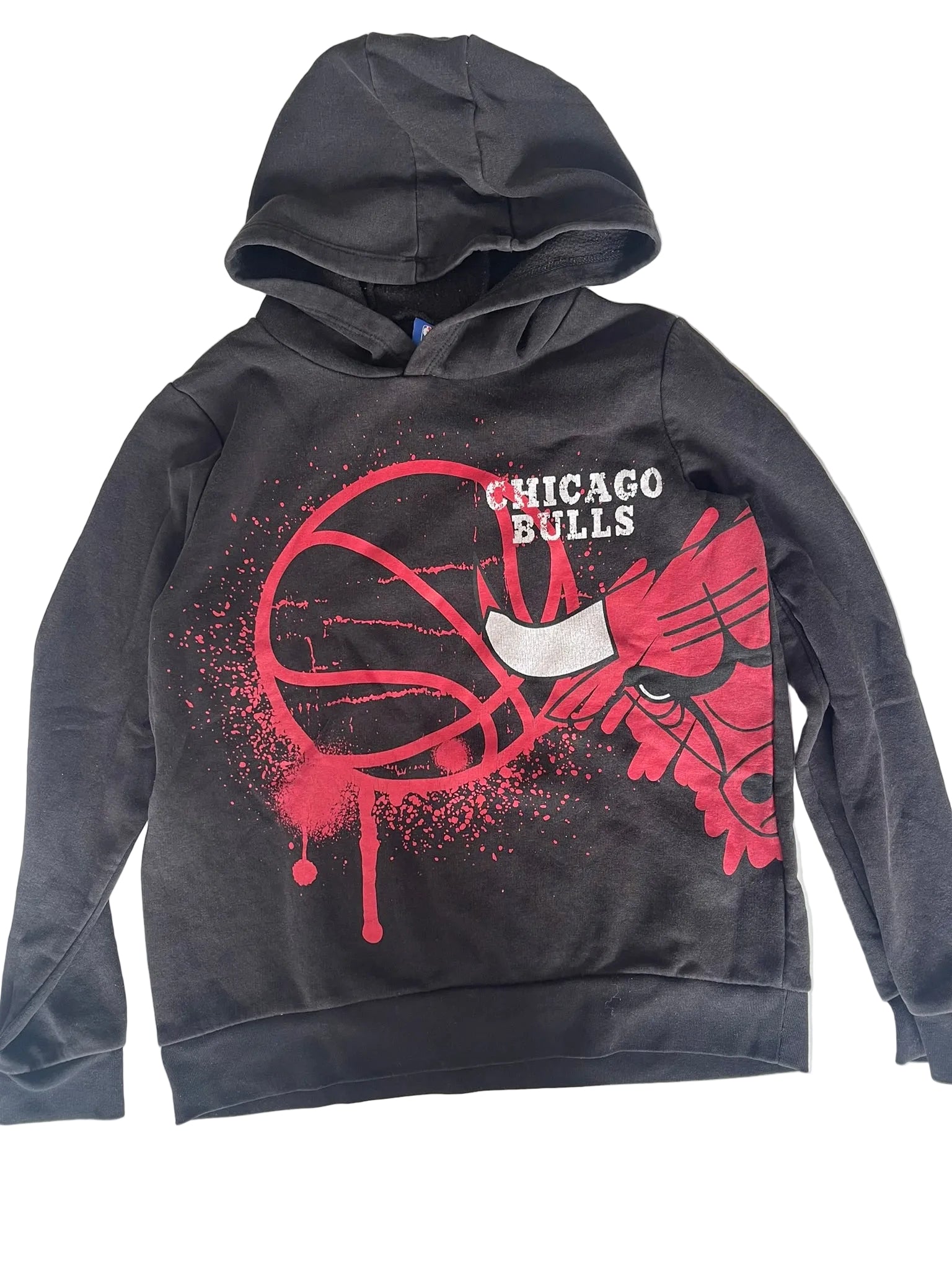 Sweat à capuche NBA Chicago Bulls enfant – Noir