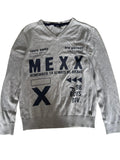 Pull col V MEXX garçon – Gris chiné imprimé