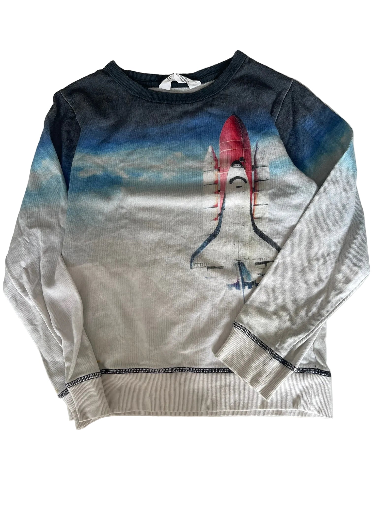 Sweat imprimé H&M garçon – Blanc navette spatiale