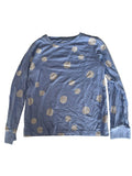 T-shirt manches longues F&F fille – Bleu ciel pois