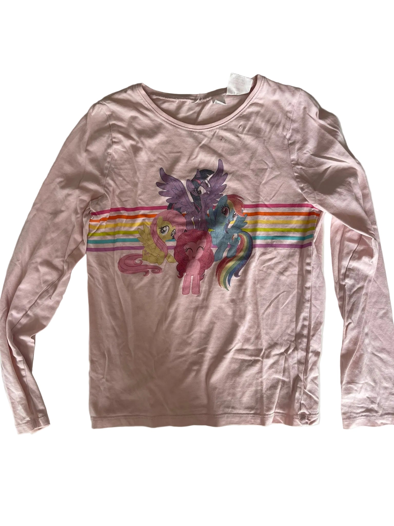 T-shirt manches longues bébé – Rose chiné uni
