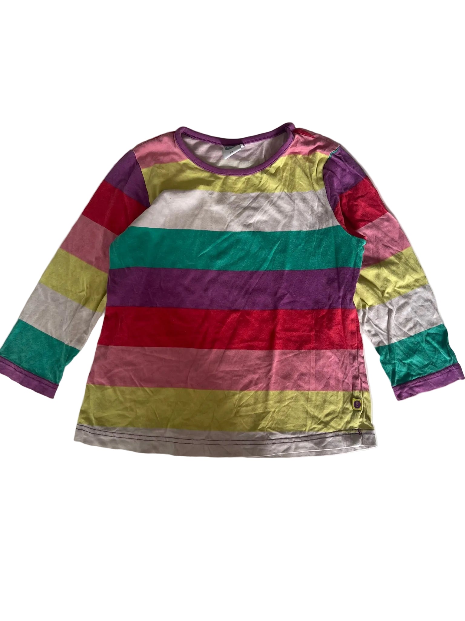 T-shirt manches longues bébé à rayures multicolores
