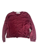 Cardigan en maille fine bordeaux H&M avec boutons
