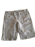 Bermuda jean gris clair boutons fly
